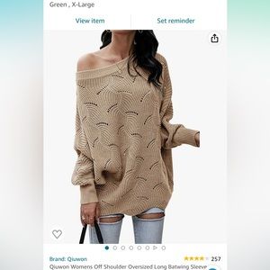 Sweater. Can by off the shoulder. Size XL